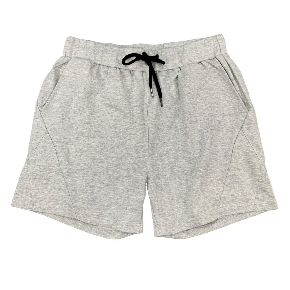 Coofandy Sweat Short Womens L Large Grey Stretch Elastic Waist Drawstring Pocket